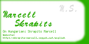 marcell skrapits business card